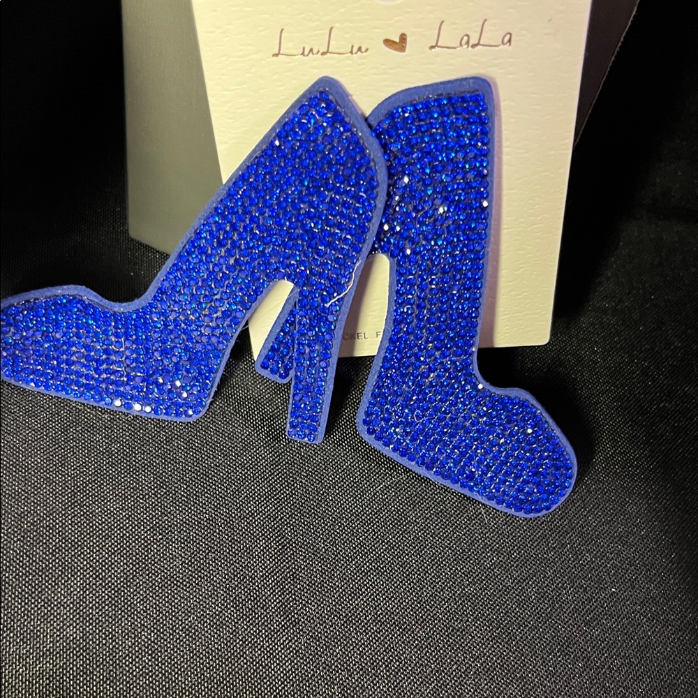 Lulu Lala Sparkling Blue Heels